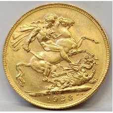 AUSTRALIA 1923 . ONE 1 SOVEREIGN . PERTH . GOLD